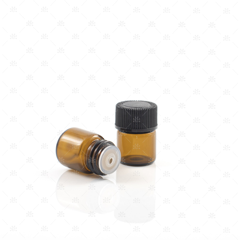 1/4 (1Ml) Dram Amber Sample Vial Bottles