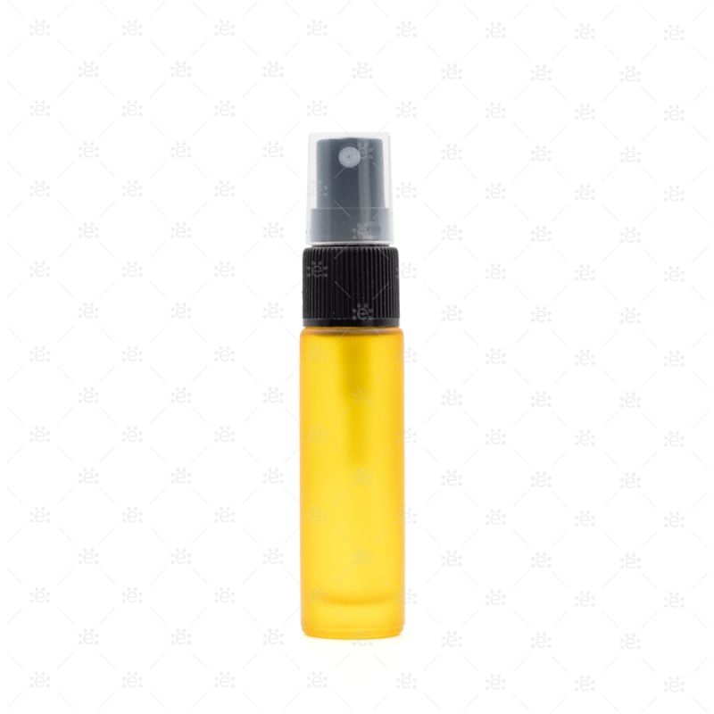 10Ml Yellow Deluxe Frosted Glass Spray Bottle (5 Pack)