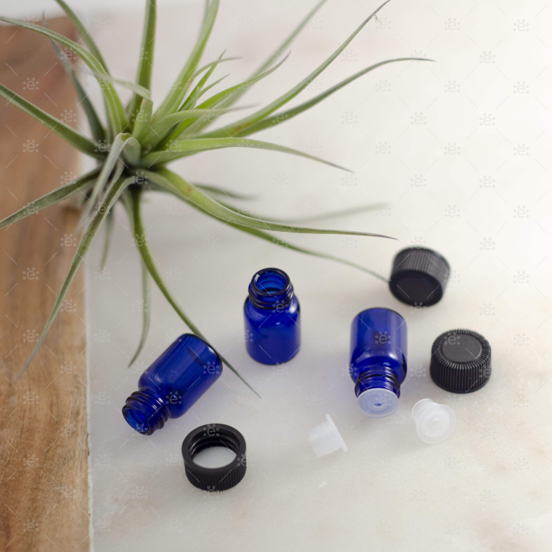 5/8 (2Ml) Dram Blue Sample Vial Bottles (Pack Of 144) Glass Roller Bottle