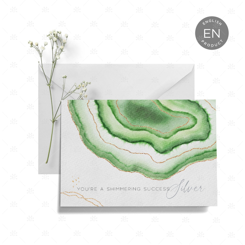 Gemstone Rank Recognition Card - Silver Gift Cards